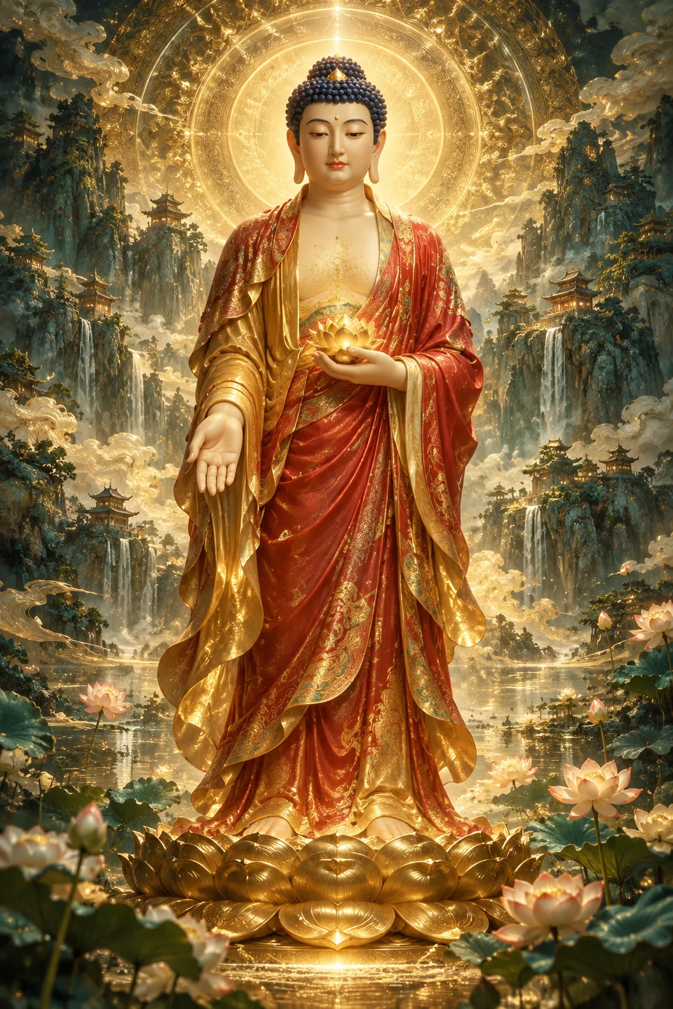阿弥陀佛艺术想象图,非历史复原