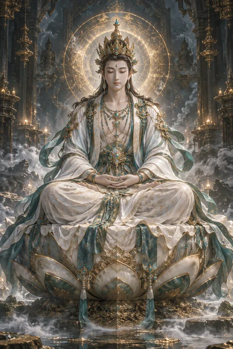 大势至菩萨艺术图，非历史复原