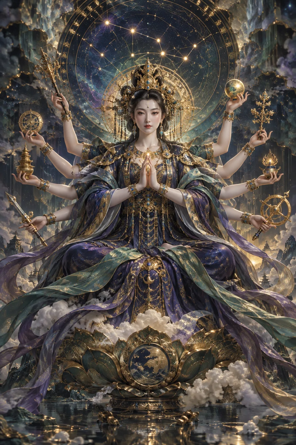 斗姆元君艺术想象图,非历史复原
