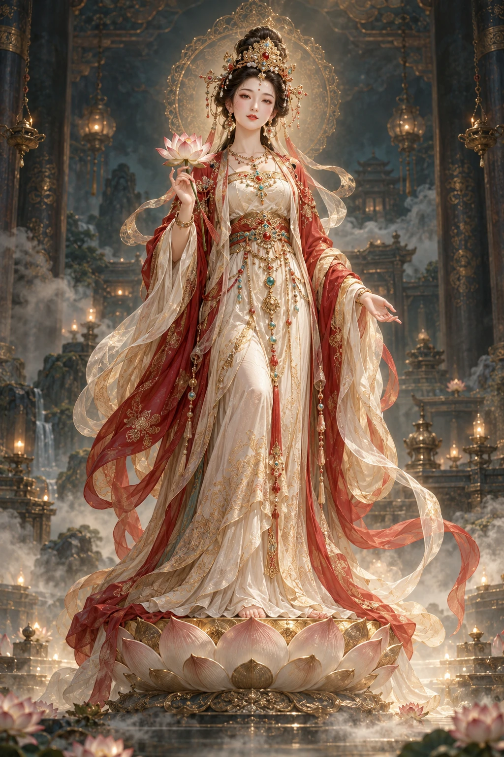 吉祥天女艺术插画,非事件实景