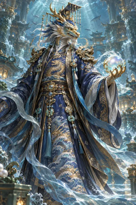 四海龙王艺术图，非历史复原