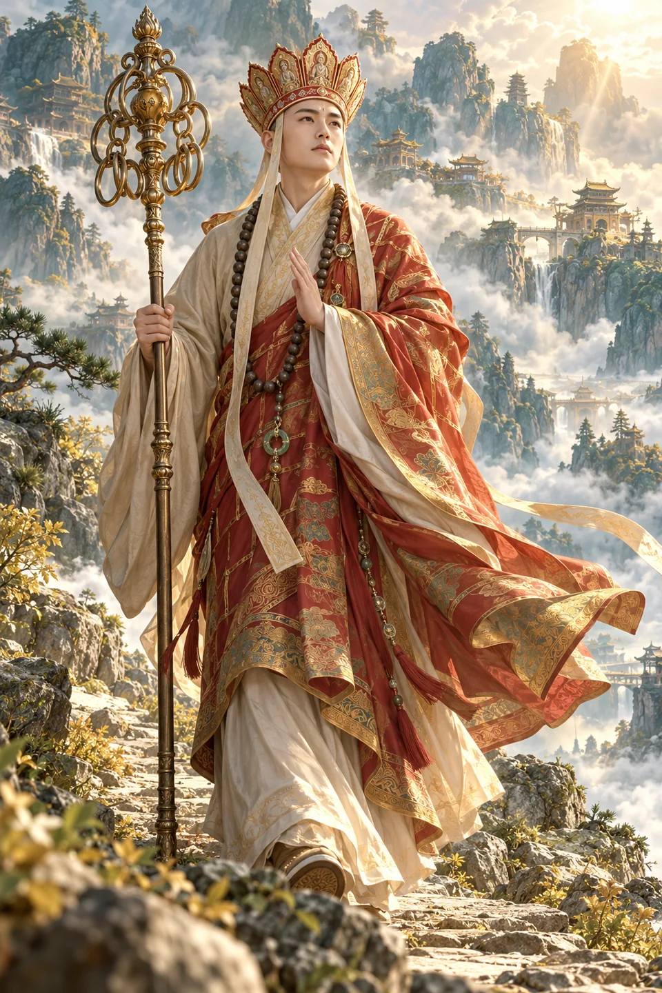 唐僧艺术想象图,非历史复原