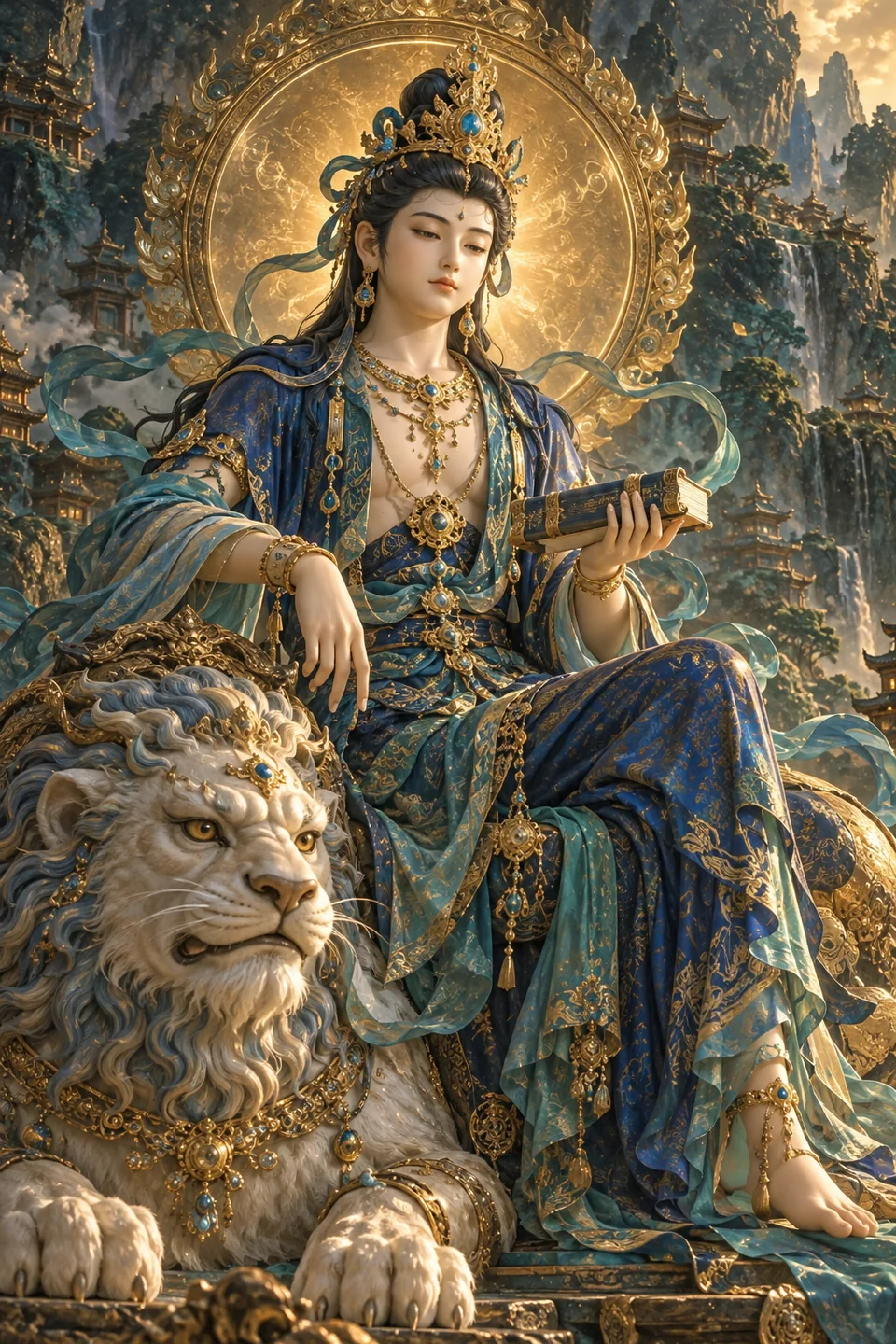 文殊菩萨艺术想象图，非历史复原