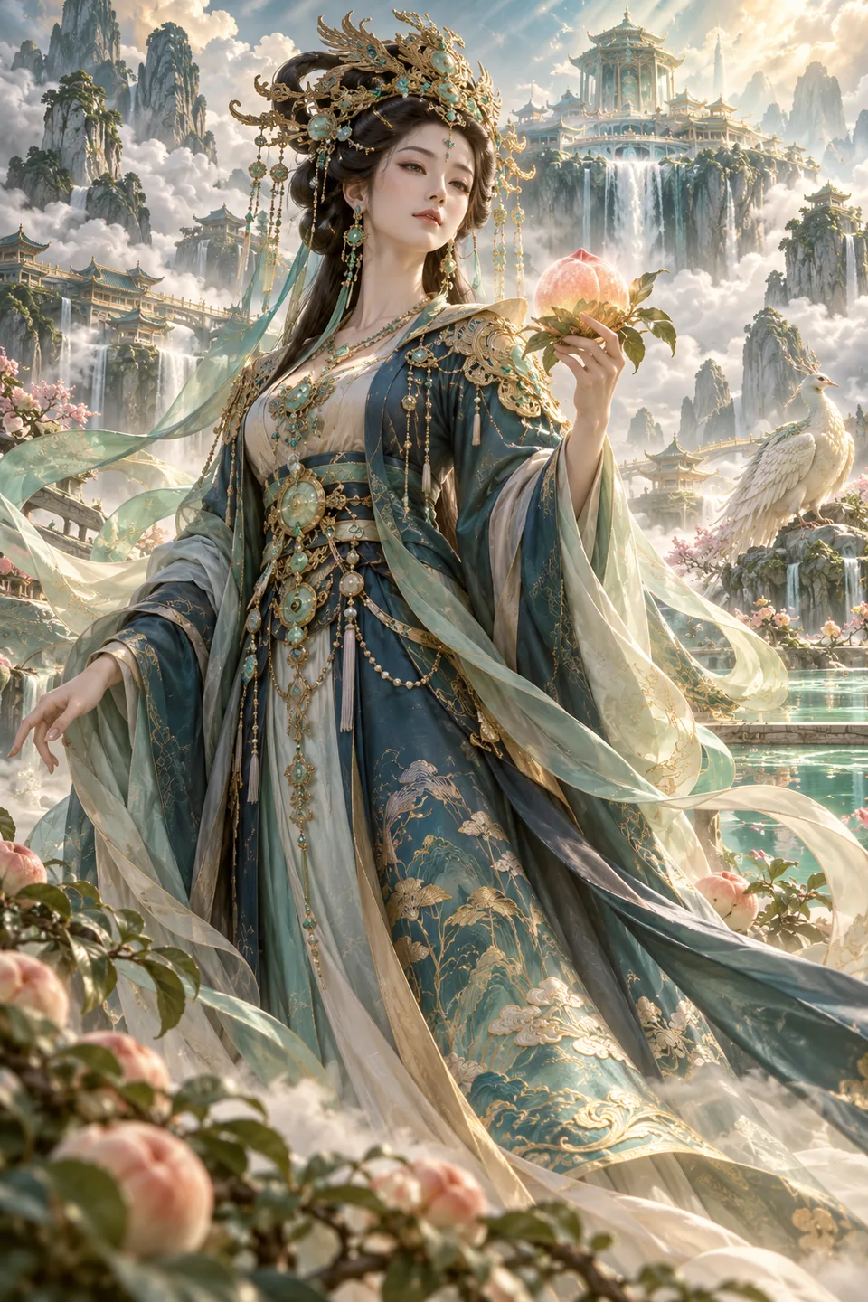 西王母艺术想象图,非历史复原