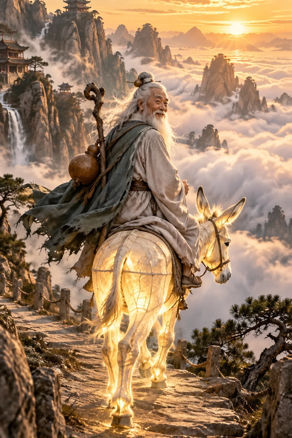 张果老艺术想象图,非历史复原