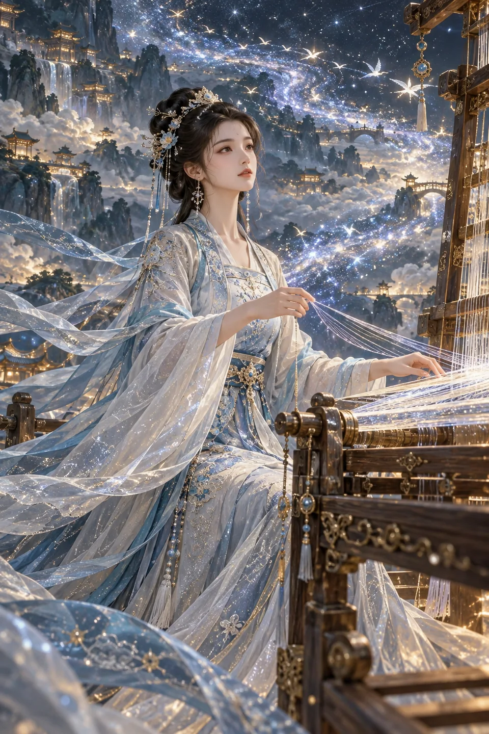 织女艺术想象图,非历史复原