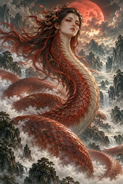 烛龙艺术图，非历史复原